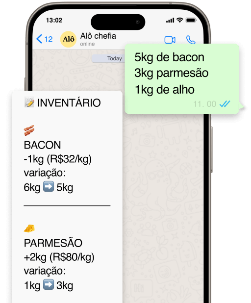 Inventário por WhatsApp